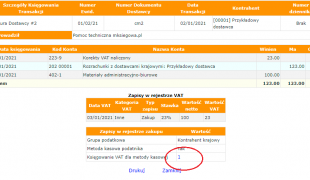 przeksięgowanie vat w metodzie kasowej
