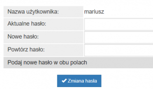 zmiana hasła programu